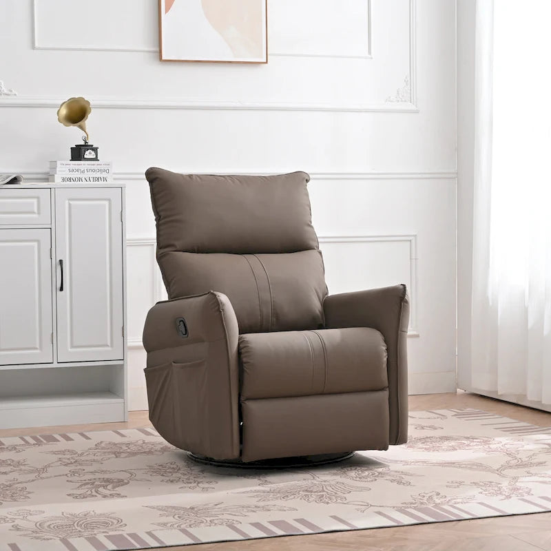 Moderner kleiner Schaukel-Drehsessel mit überfüllter Sitzfläche