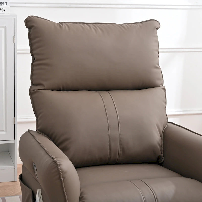 Moderner kleiner Schaukel-Drehsessel mit überfüllter Sitzfläche