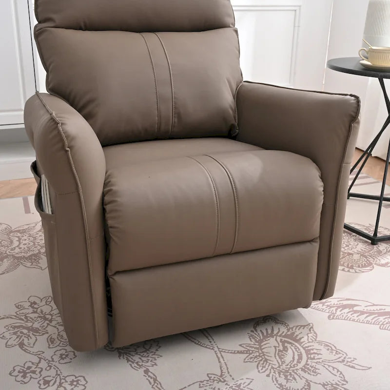 Moderner kleiner Schaukel-Drehsessel mit überfüllter Sitzfläche