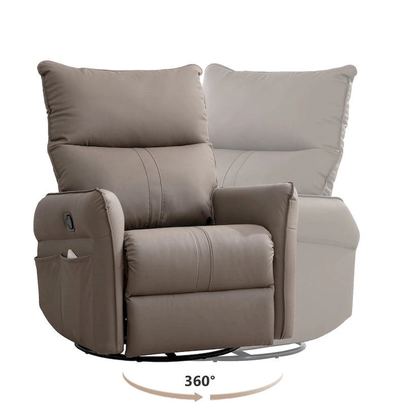 Moderner kleiner Schaukel-Drehsessel mit überfüllter Sitzfläche