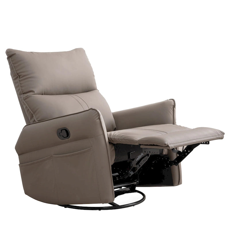 Moderner kleiner Schaukel-Drehsessel mit überfüllter Sitzfläche