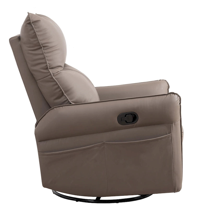 Moderner kleiner Schaukel-Drehsessel mit überfüllter Sitzfläche