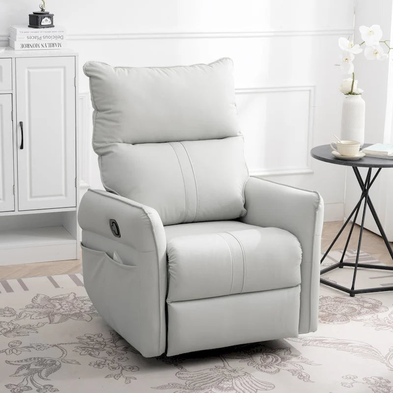 Moderner kleiner Schaukel-Drehsessel mit überfüllter Sitzfläche