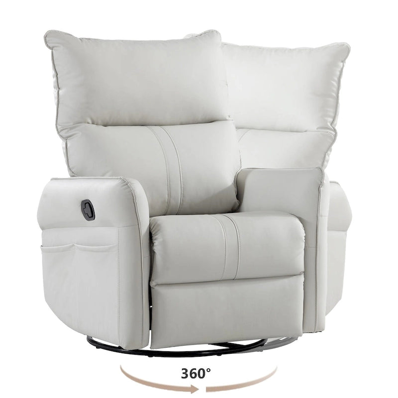 Moderner kleiner Schaukel-Drehsessel mit überfüllter Sitzfläche