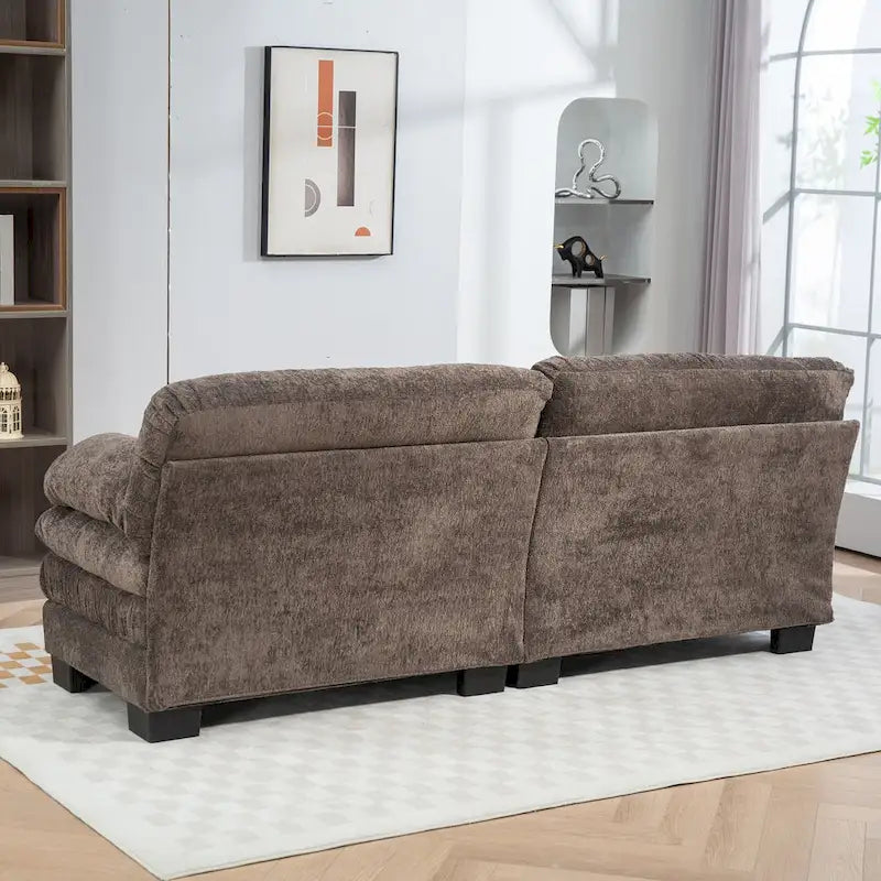 84 Polster-3-Sitzer-Sofa mit Memory-Schaum & Komfortkissen