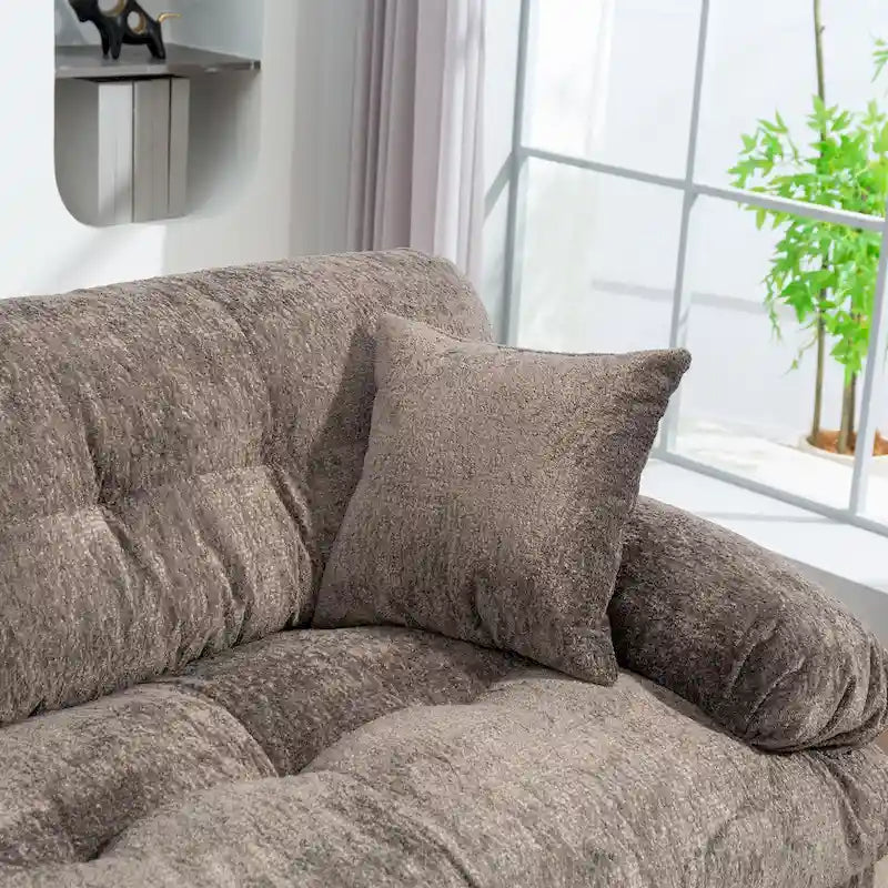 84 Polster-3-Sitzer-Sofa mit Memory-Schaum & Komfortkissen