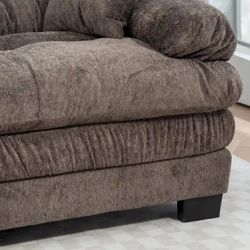 84 Polster-3-Sitzer-Sofa mit Memory-Schaum & Komfortkissen