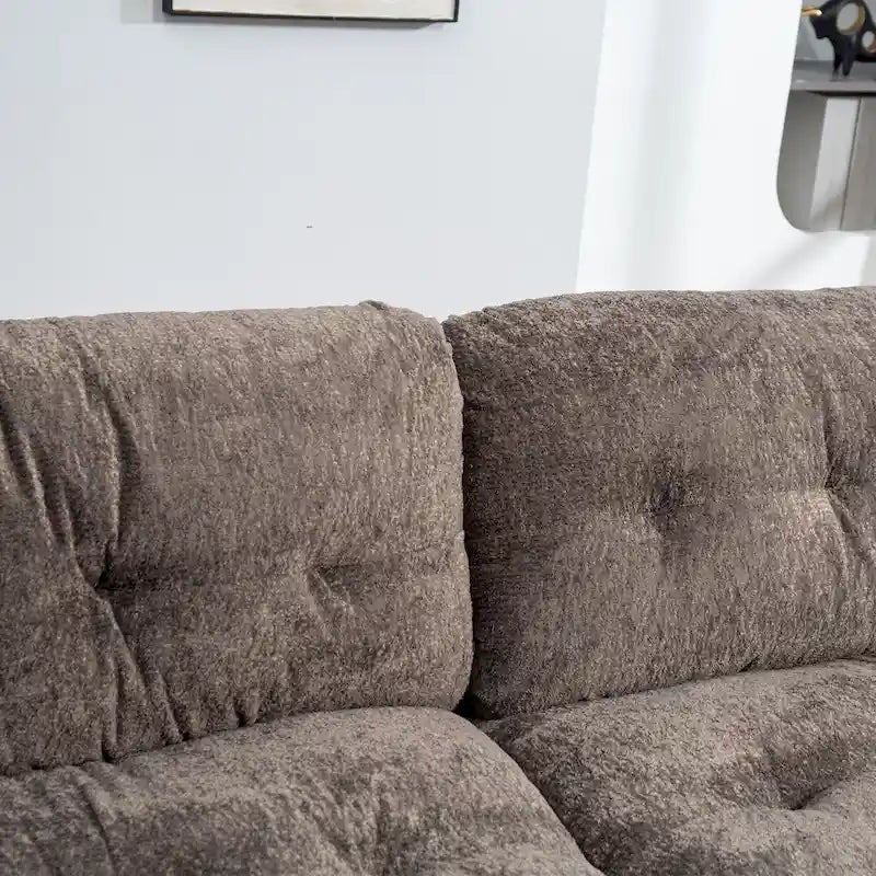 84 Polster-3-Sitzer-Sofa mit Memory-Schaum & Komfortkissen