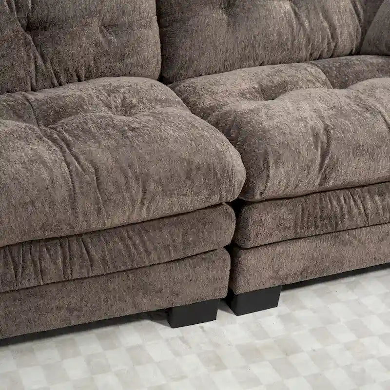 84 Polster-3-Sitzer-Sofa mit Memory-Schaum & Komfortkissen