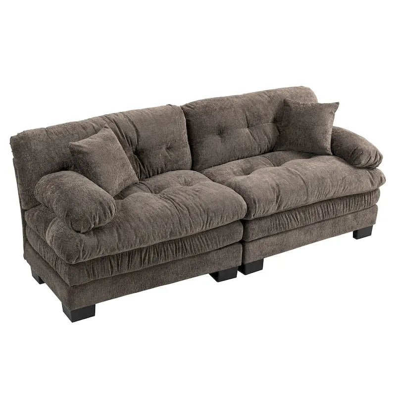 84 Polster-3-Sitzer-Sofa mit Memory-Schaum & Komfortkissen