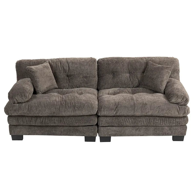 84 Polster-3-Sitzer-Sofa mit Memory-Schaum & Komfortkissen