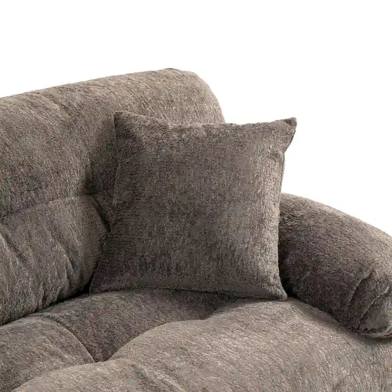 84 Polster-3-Sitzer-Sofa mit Memory-Schaum & Komfortkissen