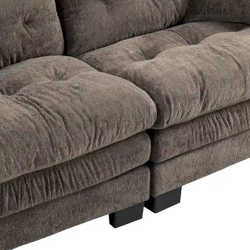 84 Polster-3-Sitzer-Sofa mit Memory-Schaum & Komfortkissen