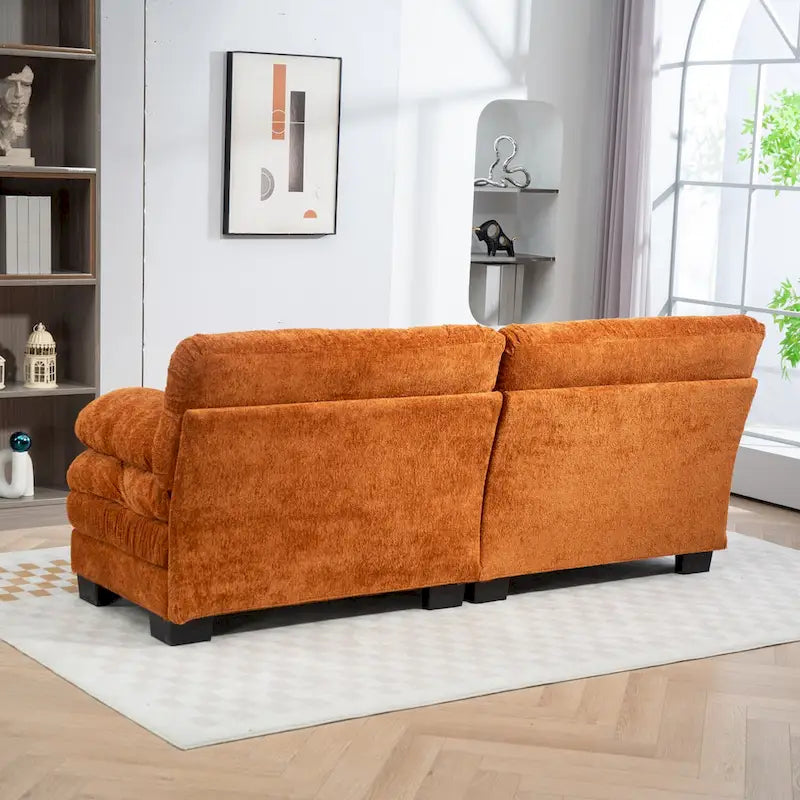 84 Polster-3-Sitzer-Sofa mit Memory-Schaum & Komfortkissen