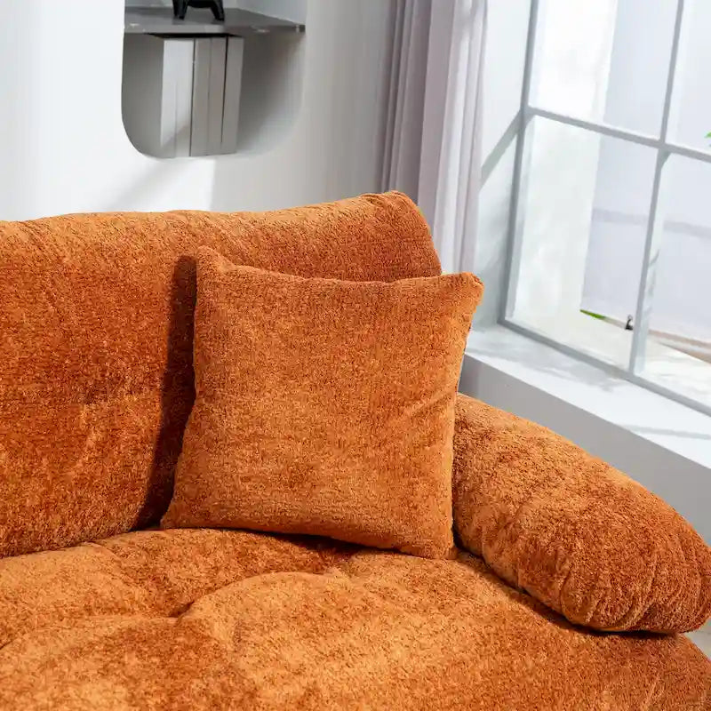 84 Polster-3-Sitzer-Sofa mit Memory-Schaum & Komfortkissen