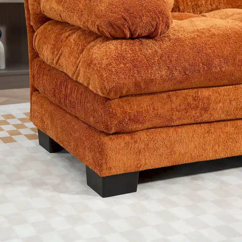 84 Polster-3-Sitzer-Sofa mit Memory-Schaum & Komfortkissen