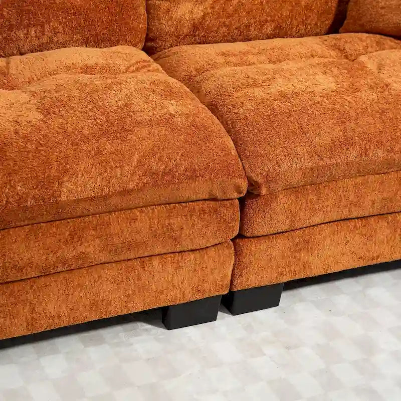 84 Polster-3-Sitzer-Sofa mit Memory-Schaum & Komfortkissen
