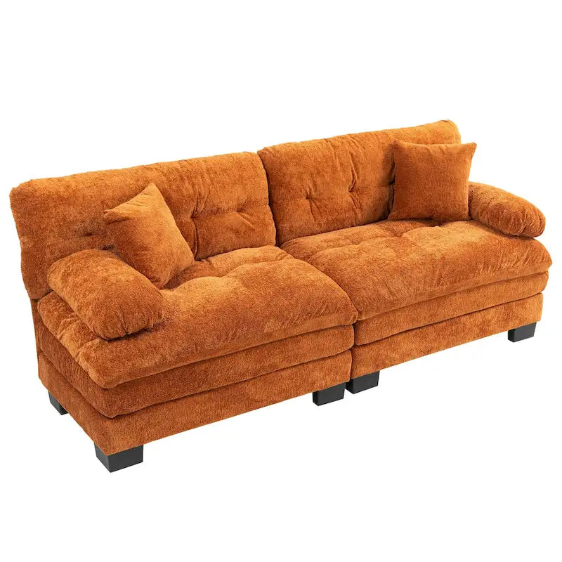 84 Polster-3-Sitzer-Sofa mit Memory-Schaum & Komfortkissen