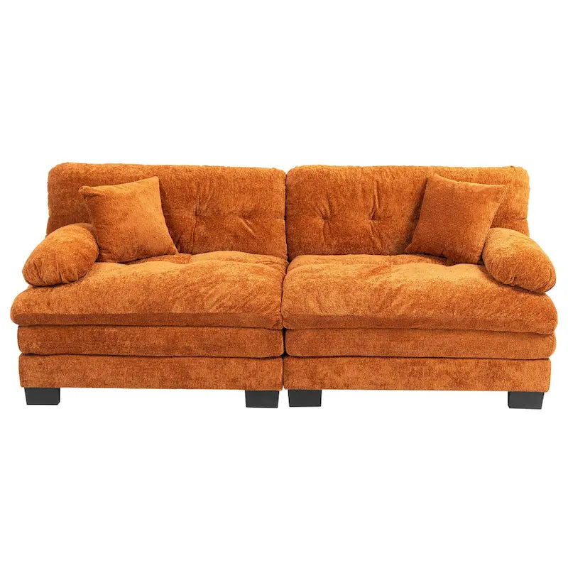 84 Polster-3-Sitzer-Sofa mit Memory-Schaum & Komfortkissen