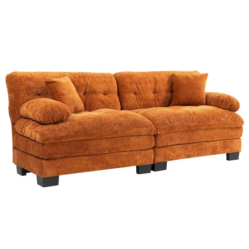 84 Polster-3-Sitzer-Sofa mit Memory-Schaum & Komfortkissen