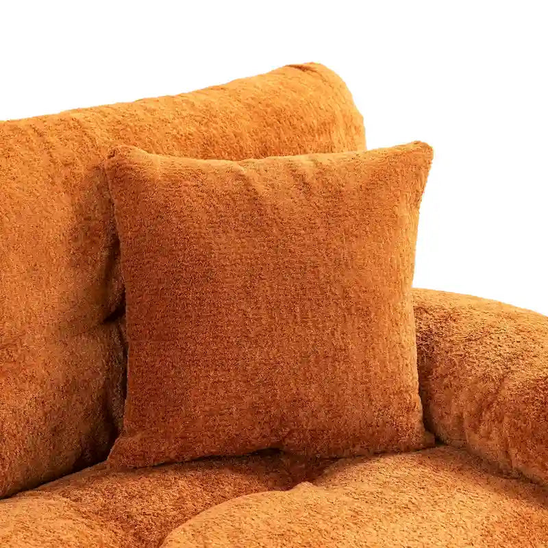 84 Polster-3-Sitzer-Sofa mit Memory-Schaum & Komfortkissen