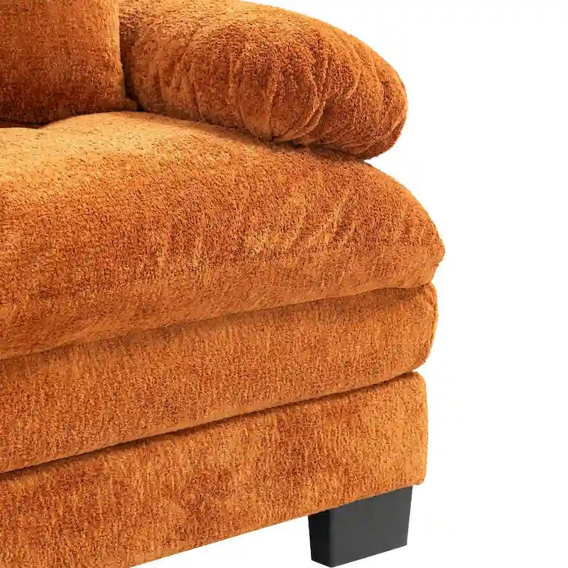84 Polster-3-Sitzer-Sofa mit Memory-Schaum & Komfortkissen