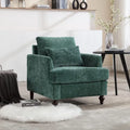 29,53" Chenille-Sessel mit Massivholzrahmen und Kissen