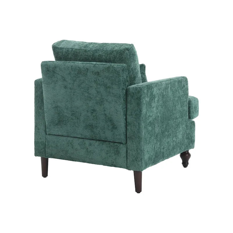 29,53" Chenille-Sessel mit Massivholzrahmen und Kissen