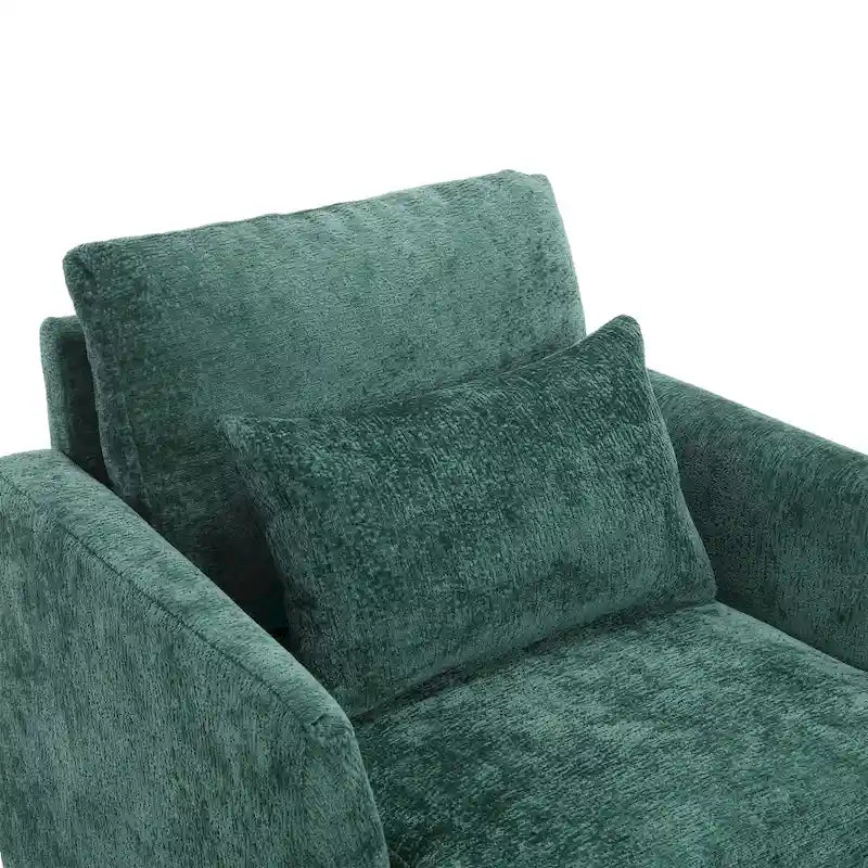 29,53" Chenille-Sessel mit Massivholzrahmen und Kissen