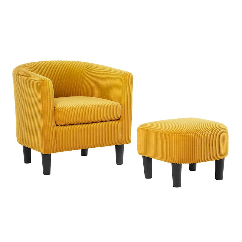 67 cm Cord-Sessel mit Ottoman
