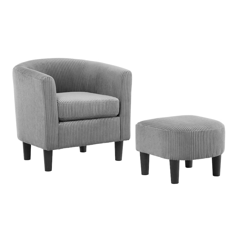 67 cm Cord-Sessel mit Ottoman