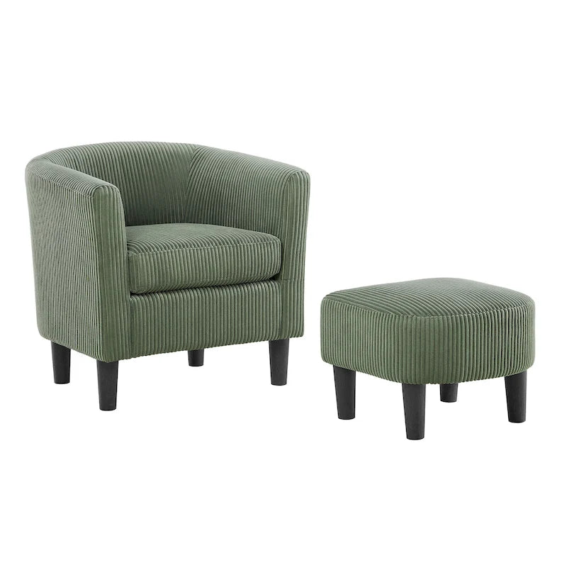 67 cm Cord-Sessel mit Ottoman
