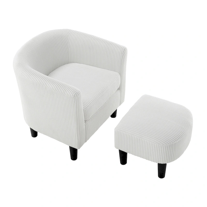 67 cm Cord-Sessel mit Ottoman