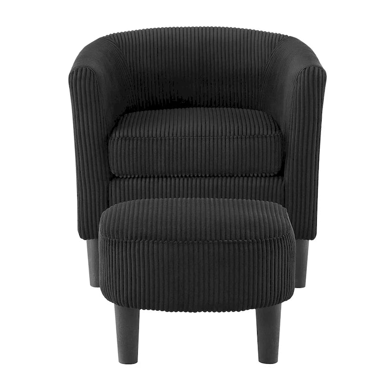 67 cm Cord-Sessel mit Ottoman