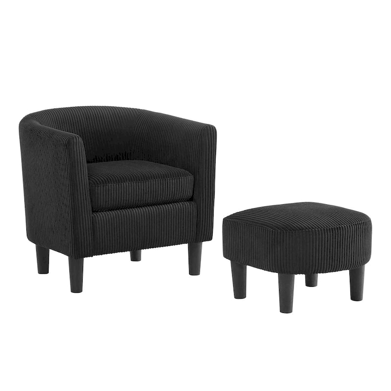 67 cm Cord-Sessel mit Ottoman