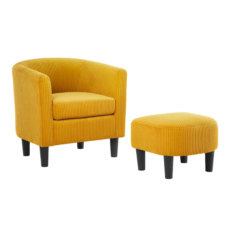 67 cm Cord-Sessel mit Ottoman