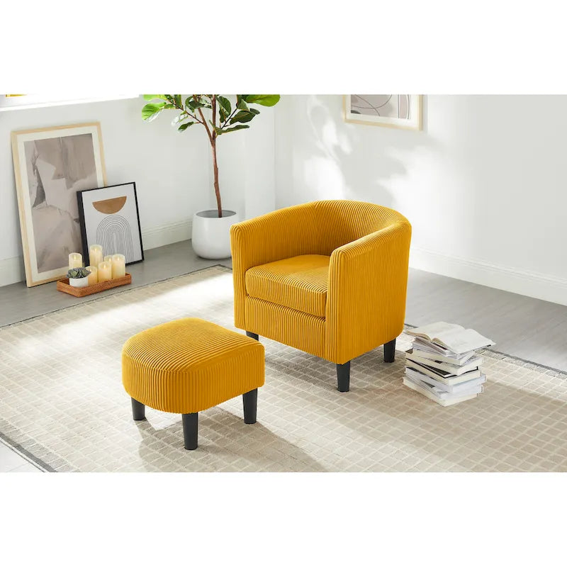 67 cm Cord-Sessel mit Ottoman