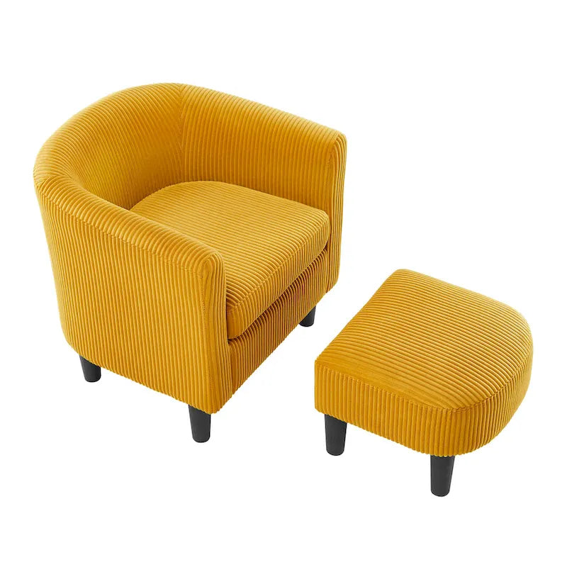 67 cm Cord-Sessel mit Ottoman