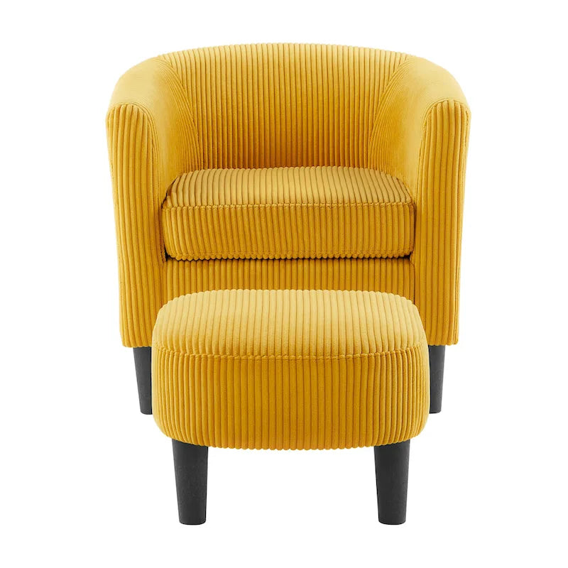 67 cm Cord-Sessel mit Ottoman