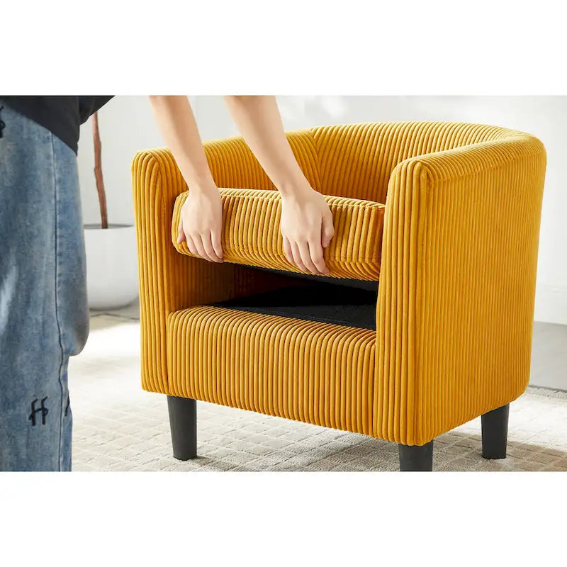 67 cm Cord-Sessel mit Ottoman