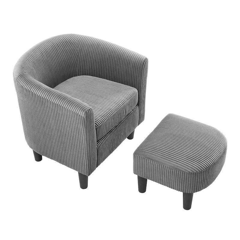 67 cm Cord-Sessel mit Ottoman