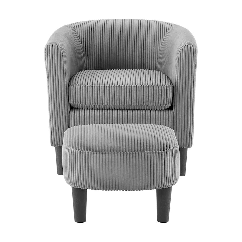 67 cm Cord-Sessel mit Ottoman