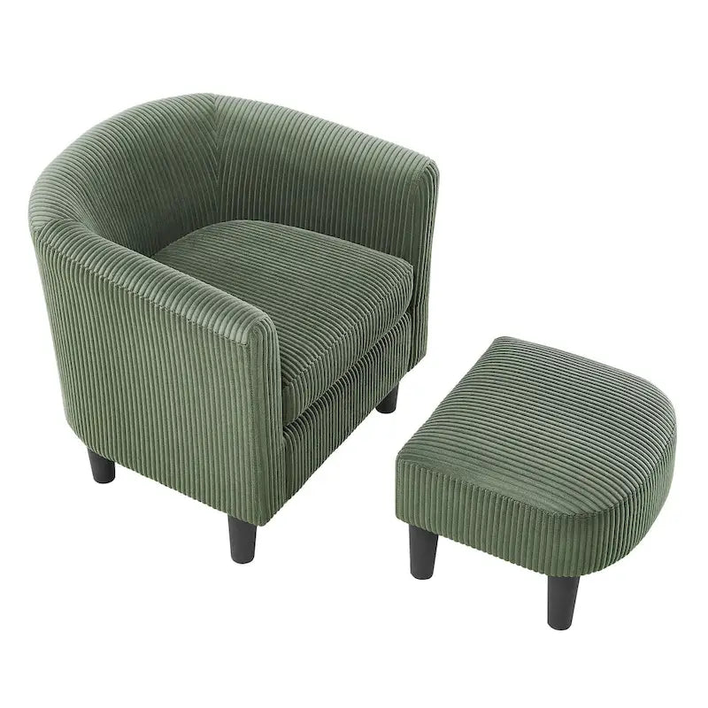 67 cm Cord-Sessel mit Ottoman
