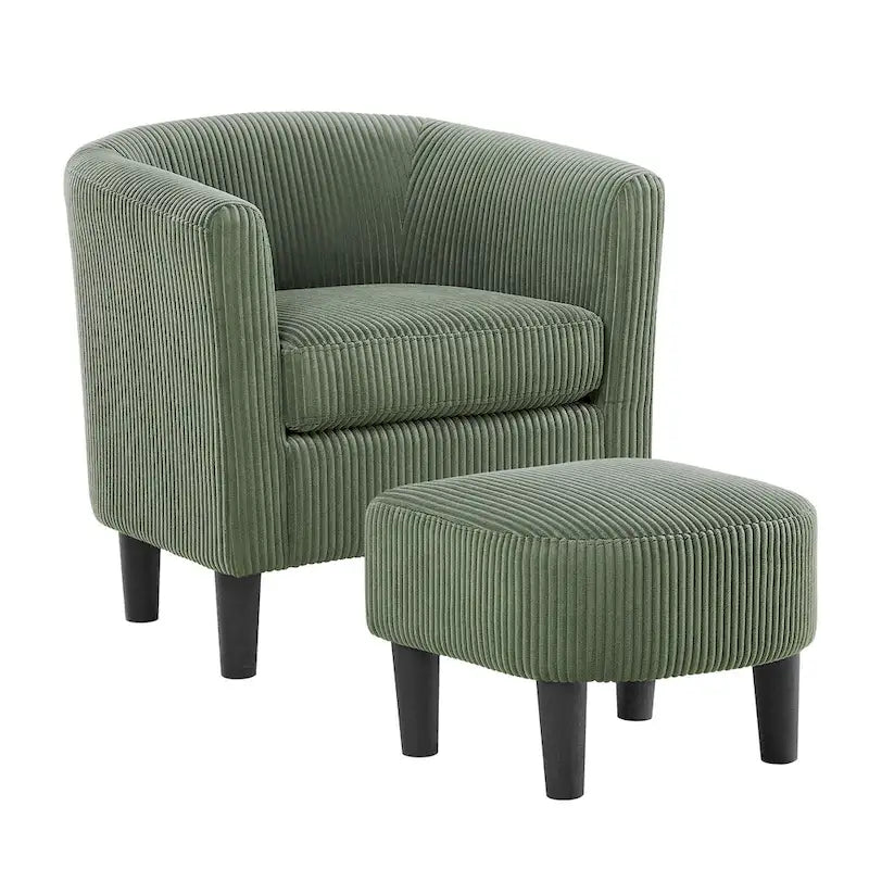 67 cm Cord-Sessel mit Ottoman