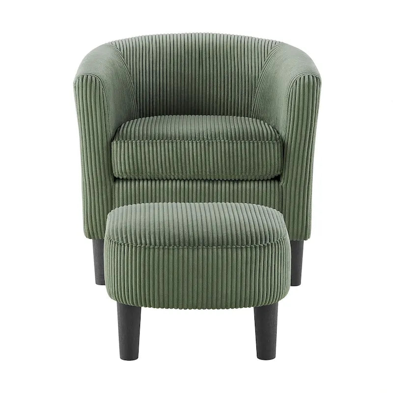 67 cm Cord-Sessel mit Ottoman