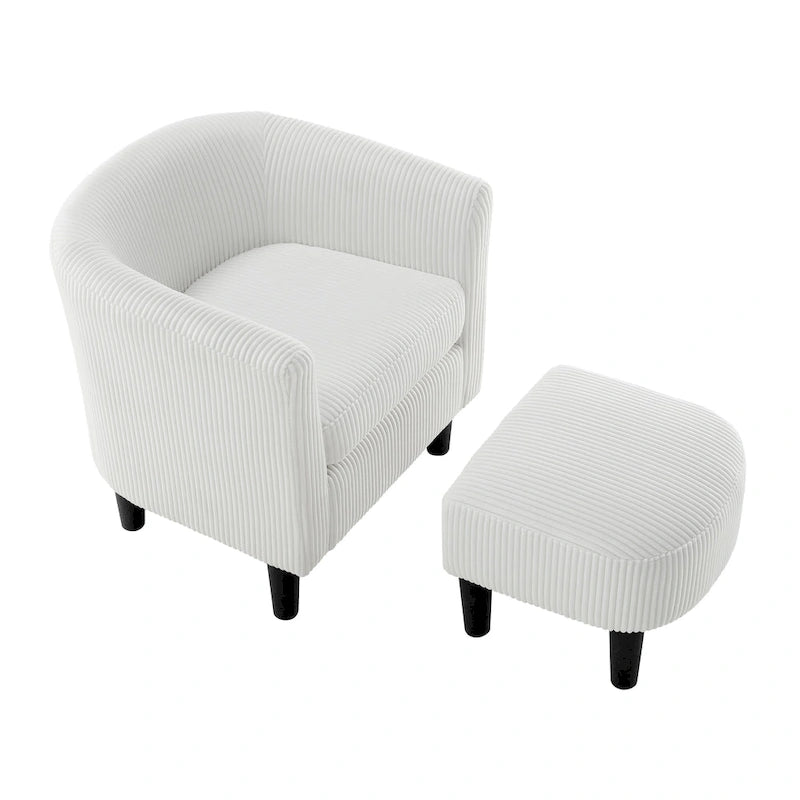 67 cm Cord-Sessel mit Ottoman