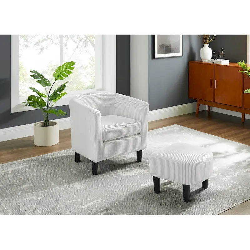 67 cm Cord-Sessel mit Ottoman