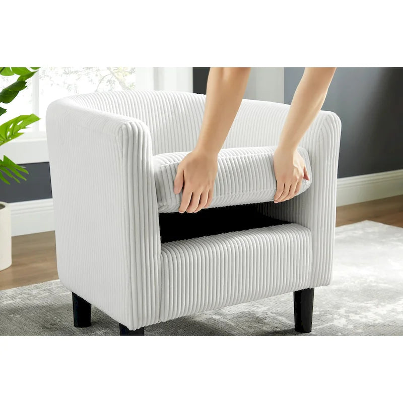 67 cm Cord-Sessel mit Ottoman