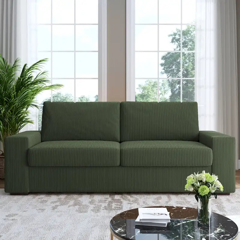 Klassisches Kord-Sofa 2-Sitzer Polstersofa