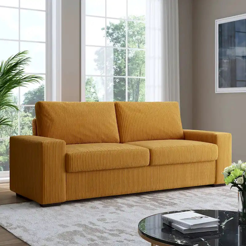 Klassisches Kord-Sofa 2-Sitzer Polstersofa